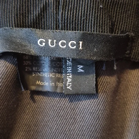 Gucci Black and Burgundy Monogram Bucket Hat - Picture 4 of 7
